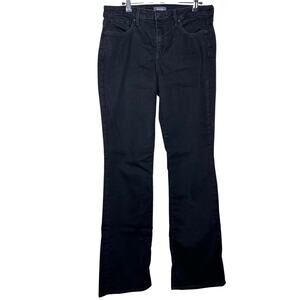 NYDJ Barbara Bootcut Jeans Black Mid Rise Stretch Lift Tuck Slimming Size 8